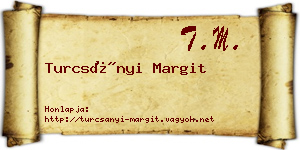 Turcsányi Margit névjegykártya