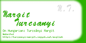margit turcsanyi business card