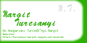 margit turcsanyi business card
